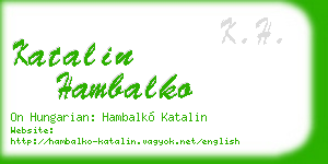 katalin hambalko business card